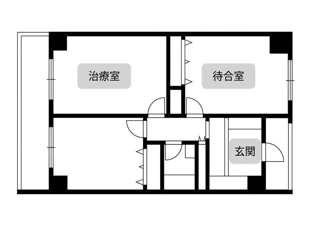 マンションの一室の間取り例